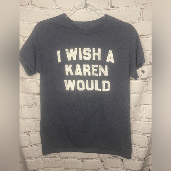 Spencer's Tops - Spencer's Funny Navy Graphic Tee I Wish A Karen Would